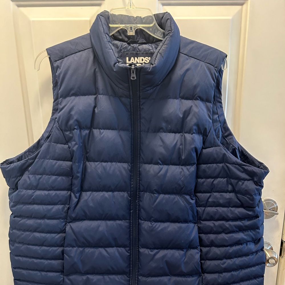 Lands’ End Women’s Down Puffer Vest 3X